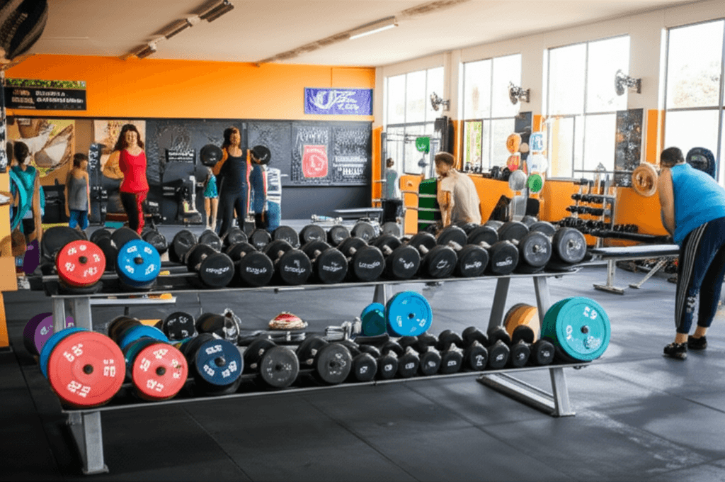 Modern gym interior view 4